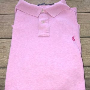 Pink Heathered Polo Shirt